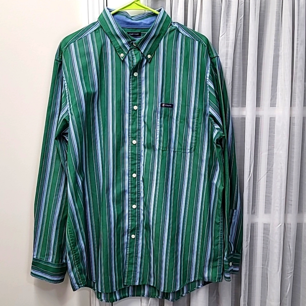 Men's Chaps Button Down Long Sleeve Shirt.